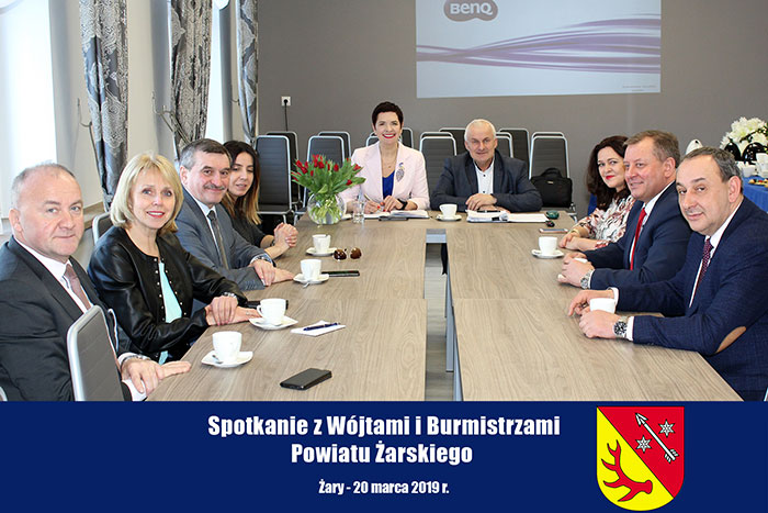 Ilustracja do informacji: Spotkanie z Wójtami i Burmistrzami Powiatu Żarskiego