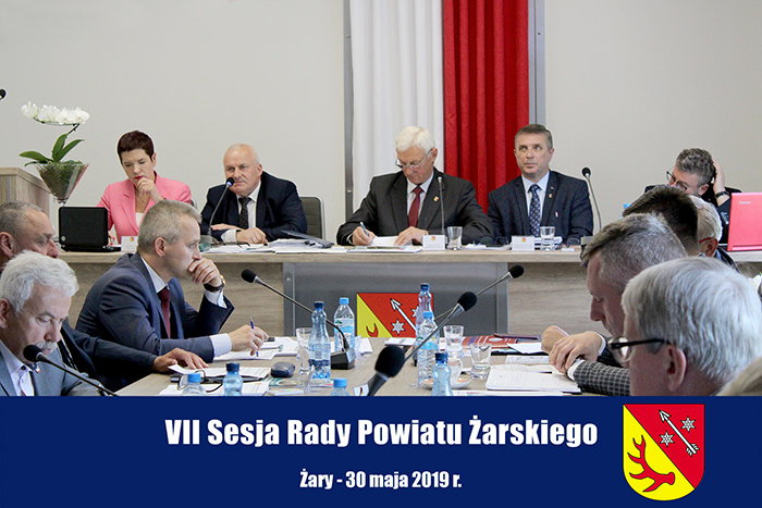 Ilustracja do informacji: VII Sesja Rady Powiatu Żarskiego