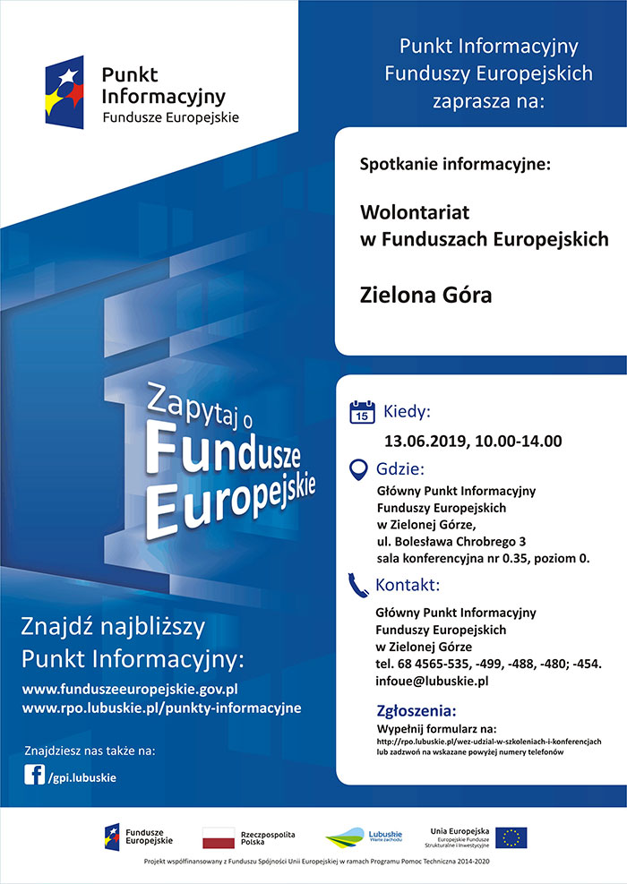 Ilustracja do informacji: Spotkanie informacyjne "Wolontariat w Funduszach Europejskich"