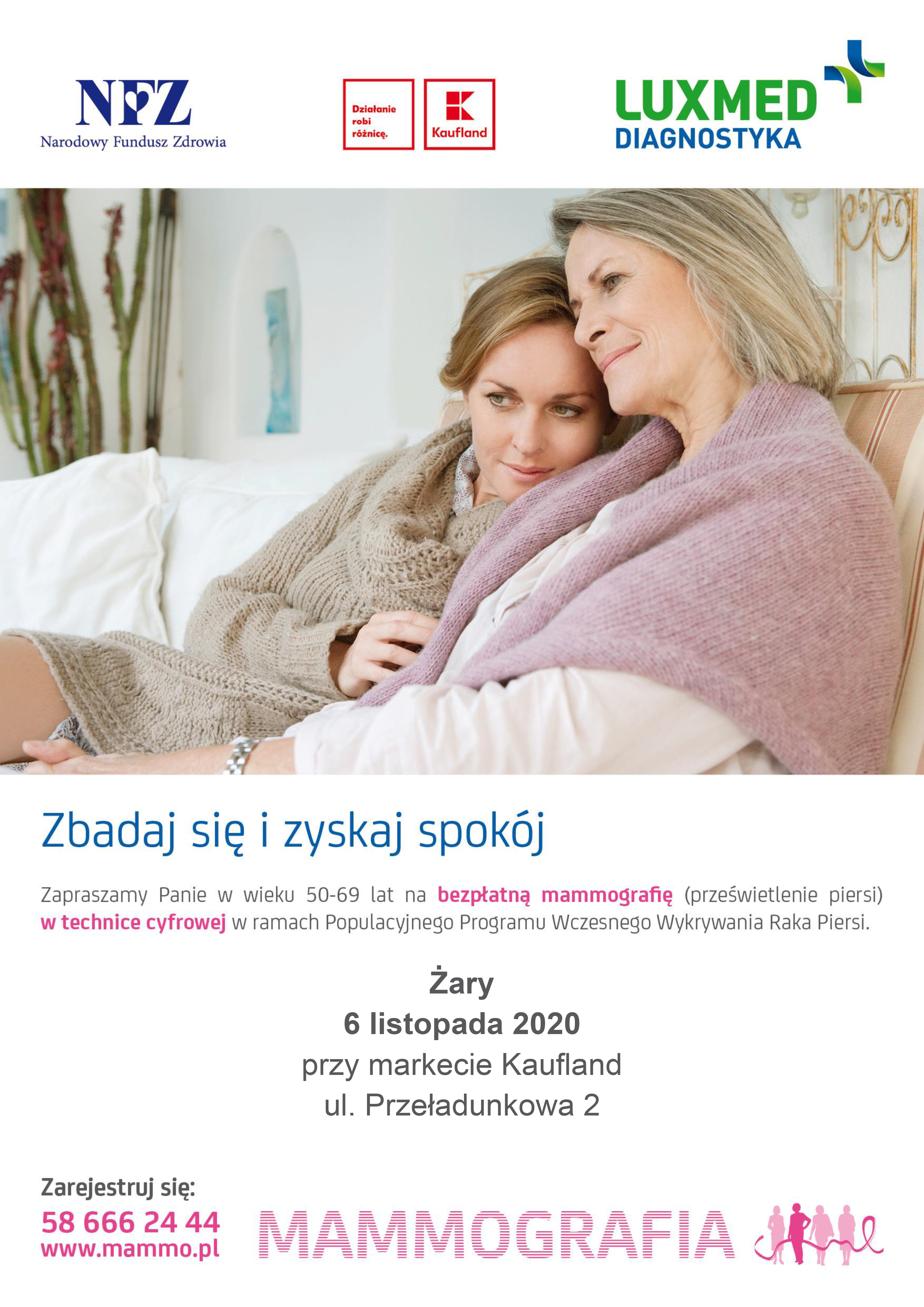 Ilustracja do informacji: Bezpłatne badania mammograficzne w Żarach