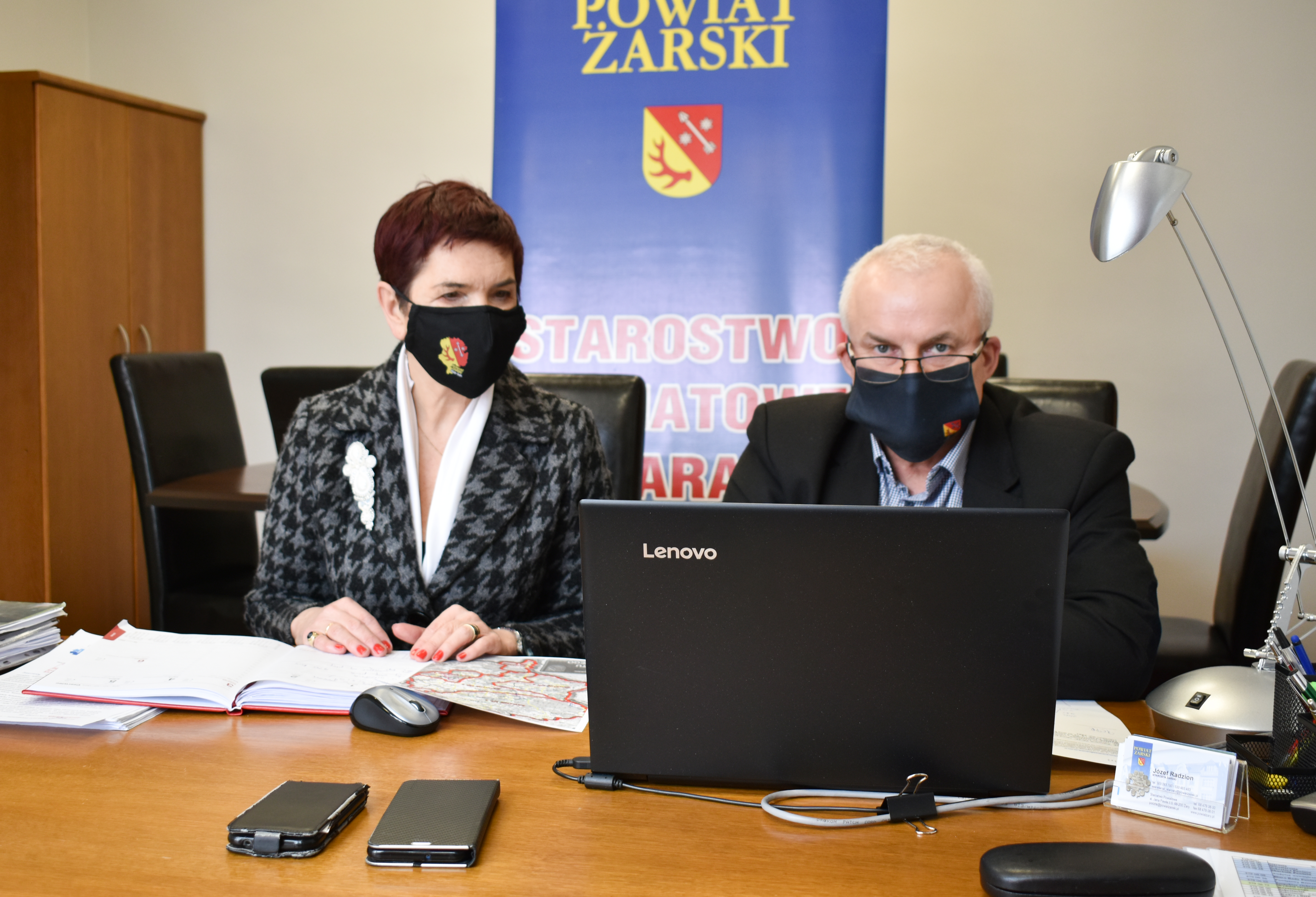 Ilustracja do informacji: Zdalne posiedzenie Wojewódzkiego Zespołu Zarządzania Kryzysowego