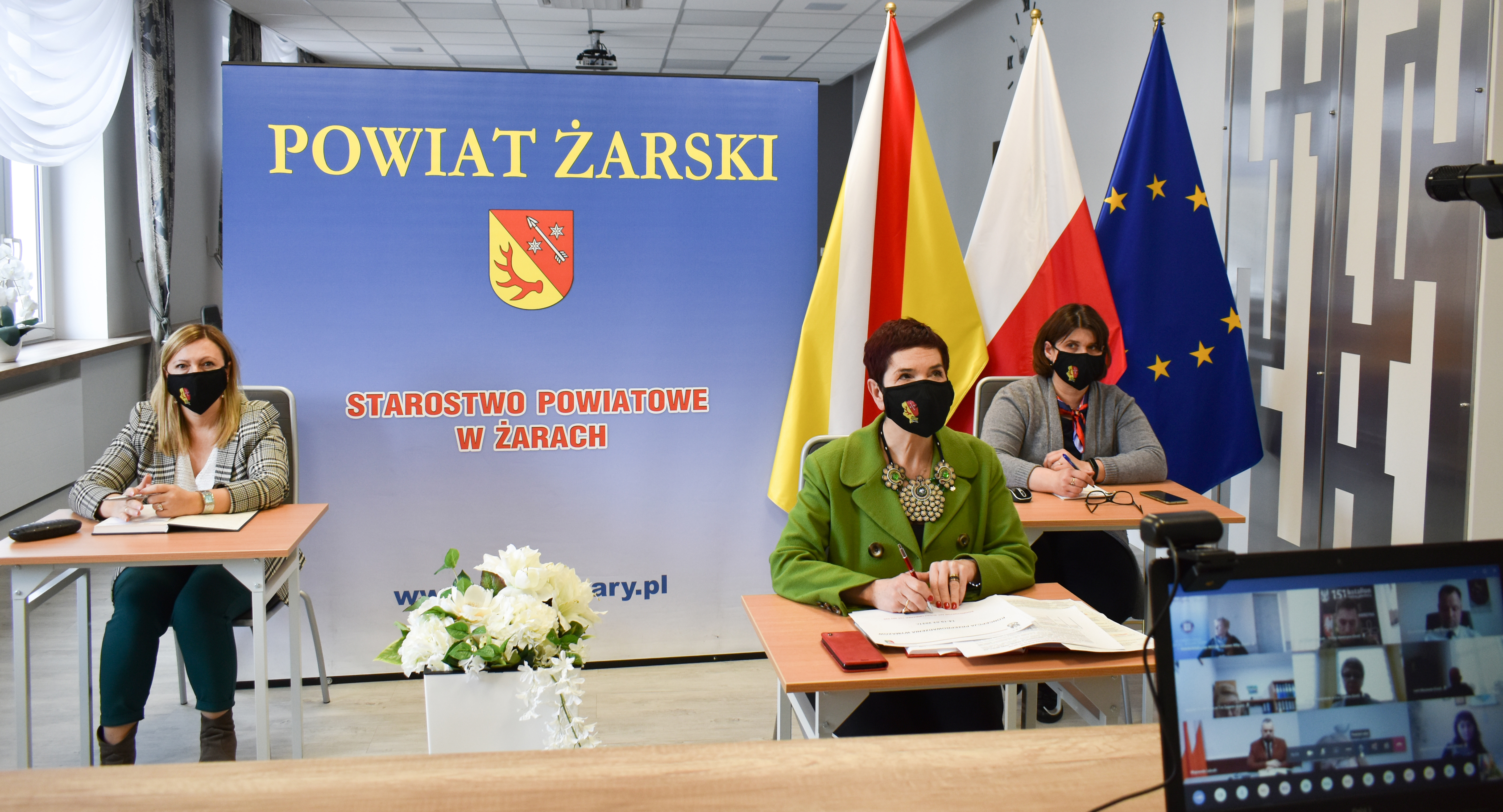 Ilustracja do informacji: Wideokonferencja z Lubuskim Urzędem Wojewódzkim.